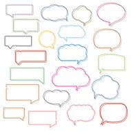 Colored Line Speech Bubbles N2