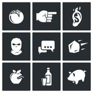 Shame ridicule icons Vector Illustration N2