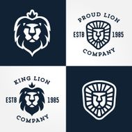 Set of Lion logo templates