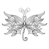 Vector Abstract Dragonfly on White Background N2