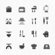 kitchenware vector symbol icon set