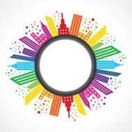 Abstract colorful building design