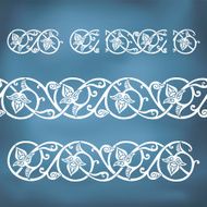 Seamless floral tiling border N15