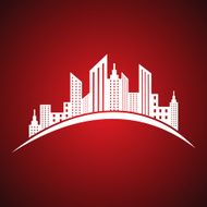 Abstract white real estate icon design