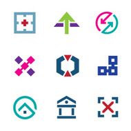 Navigation positioning menu bar startup business logo flexible icon set N2