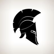 Silhouette helmet on a light background vector illustration N3