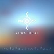 Blured background with yoga logo N12