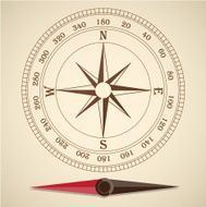 Compass outline vector