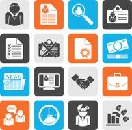 Silhouette Employment and jobs icons