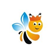 Bee logo Isolated on white background
