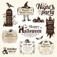 Set of halloween decorative elements N7