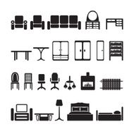 Furniture icons set N13