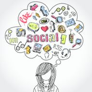 Doodle social media dreams and thoughts N2