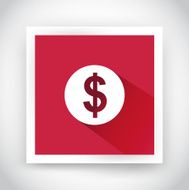 Icon of dollar for web and mobile applications