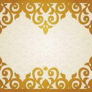 Vector ornate border in Victorian style N14