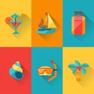 Travel and tourism icon set in flat design style N2