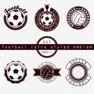 Football retro styled emblem