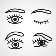 Human eyes icons design
