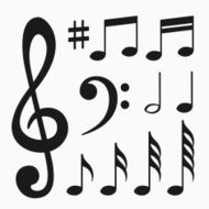 Music notes set N4