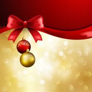 Christmas greeting with balls