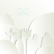 Vector white paper landscape