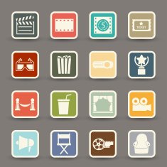 Movie icons vector eps10 N2