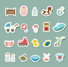 Baby Icons sticker set N2