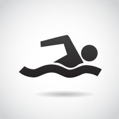 Swimming person - icon isolated on white background