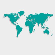 World map on a white background vector N2