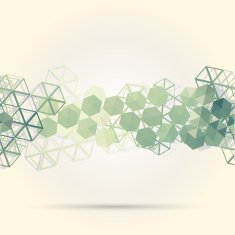 Abstract background with green hexagons N2
