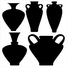vases icons isolated on white background N2