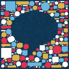 Social media talk bubble texture
