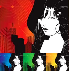 urban girl (vector) N2