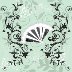 Carnival fan seamless pattern