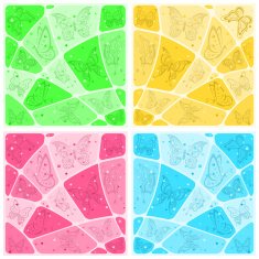Backgrounds mosaic with butterflies