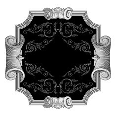 Ornate night frame vector
