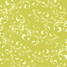 yellow flower ornament on olive background (wallpaper) N2