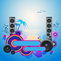 Night Disco Dance Tropical Music Flyer