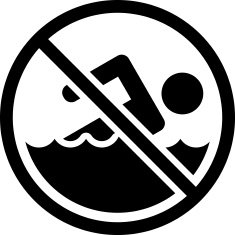 Vector no swimming sign N2
