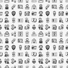 seamless doodle people pattern N2