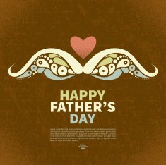 Happy Father's Day vintage retro card N3
