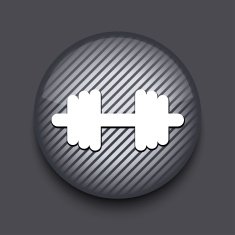 Vector app circle striped icon on gray background Eps10