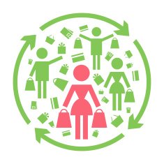 Shopping store icons in circle N2