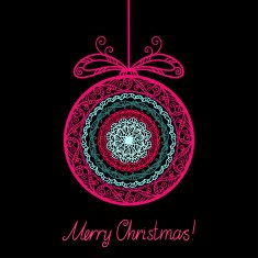 Shining isolated Christmas ball