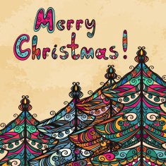 Vintage holiday Merry Christmas background