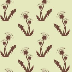 Dandelion silhouette seamless