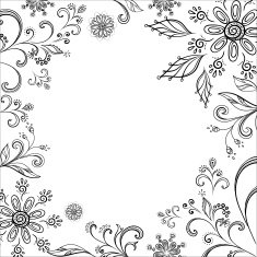 Flower background contours N12