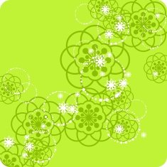 Green Floral Pattern N7