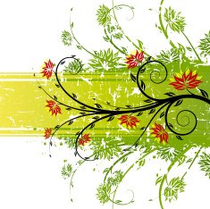 Grunge floral background N51