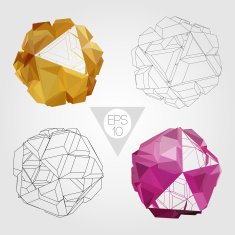 Abstract 3D sphere Vector set N2
